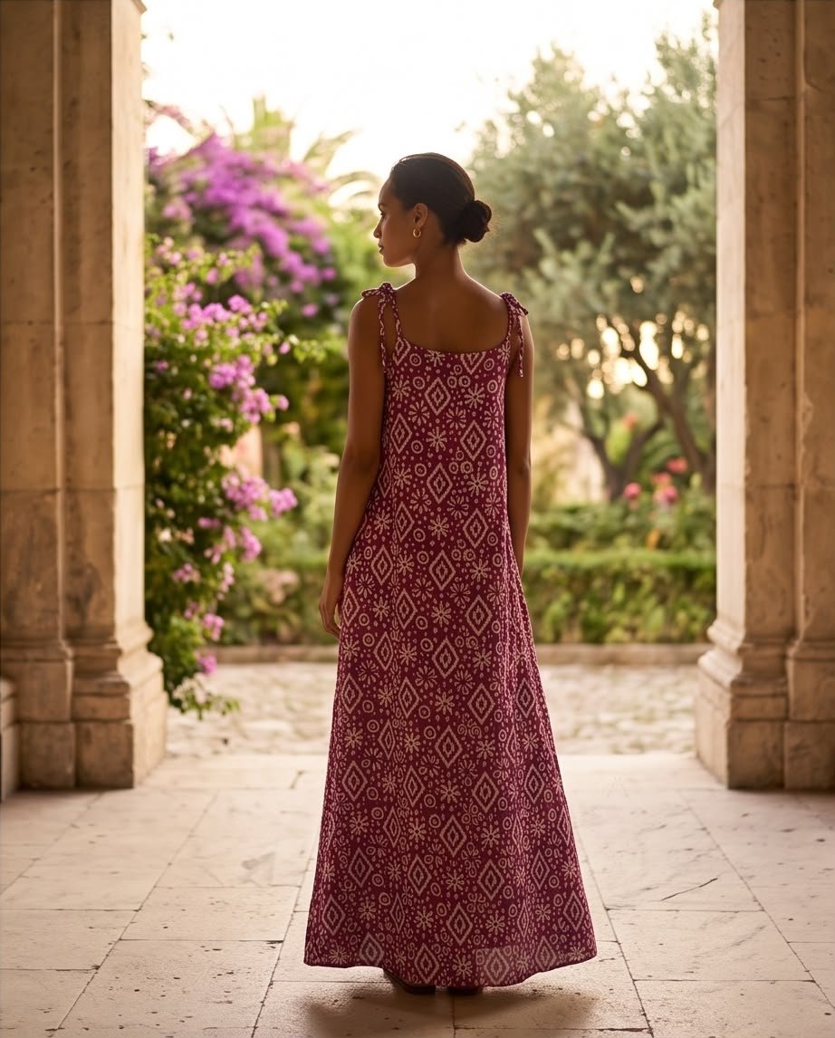 Floor-length Batik dress