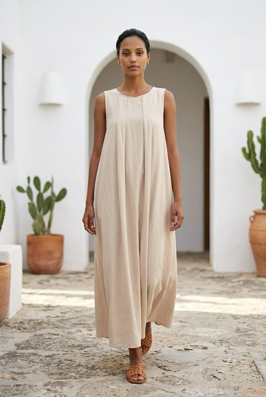 Box Pleats Dress